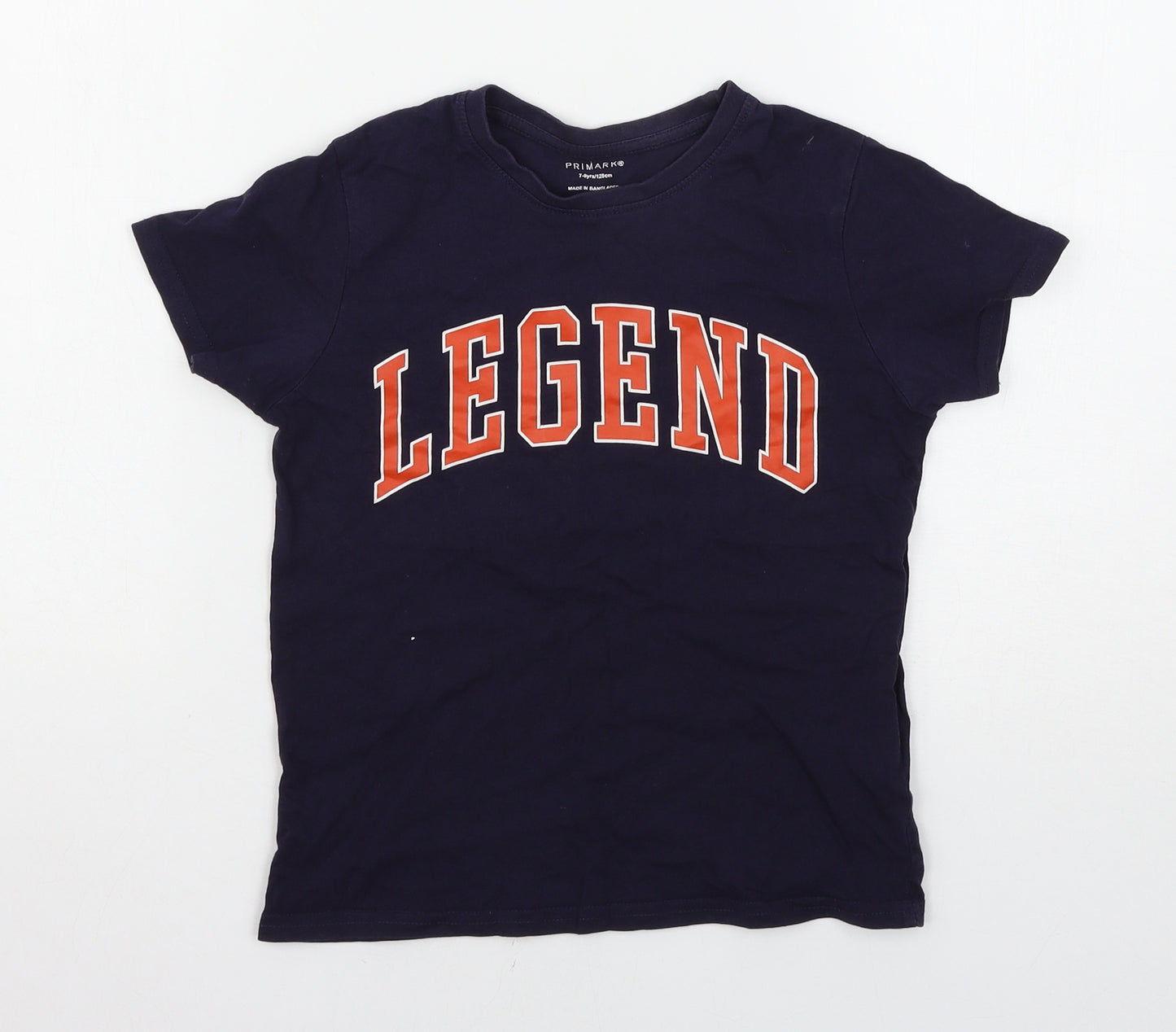 Primark Boys Blue   Basic T-Shirt Size 7-8 Years
