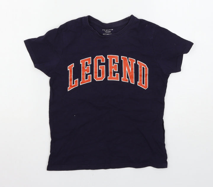 Primark Boys Blue   Basic T-Shirt Size 7-8 Years