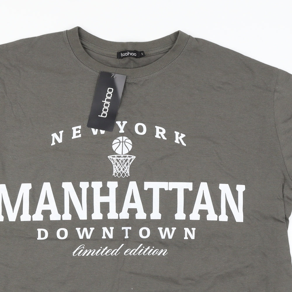 Boohoo Mens Grey    T-Shirt Size S