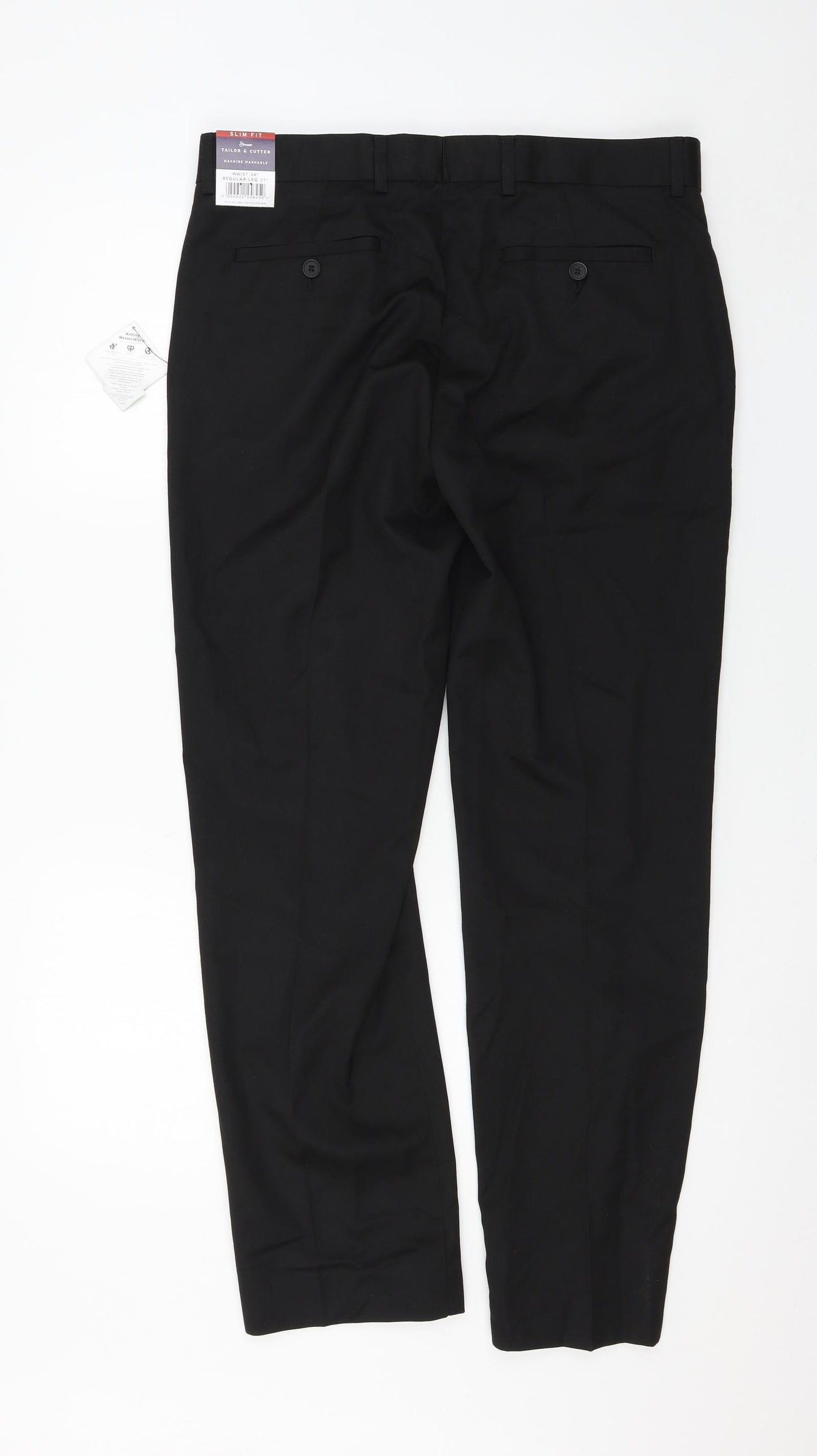George Mens Black   Trousers  Size 34 L31 in