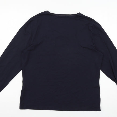LUCIA Womens Blue   Basic T-Shirt Size 14