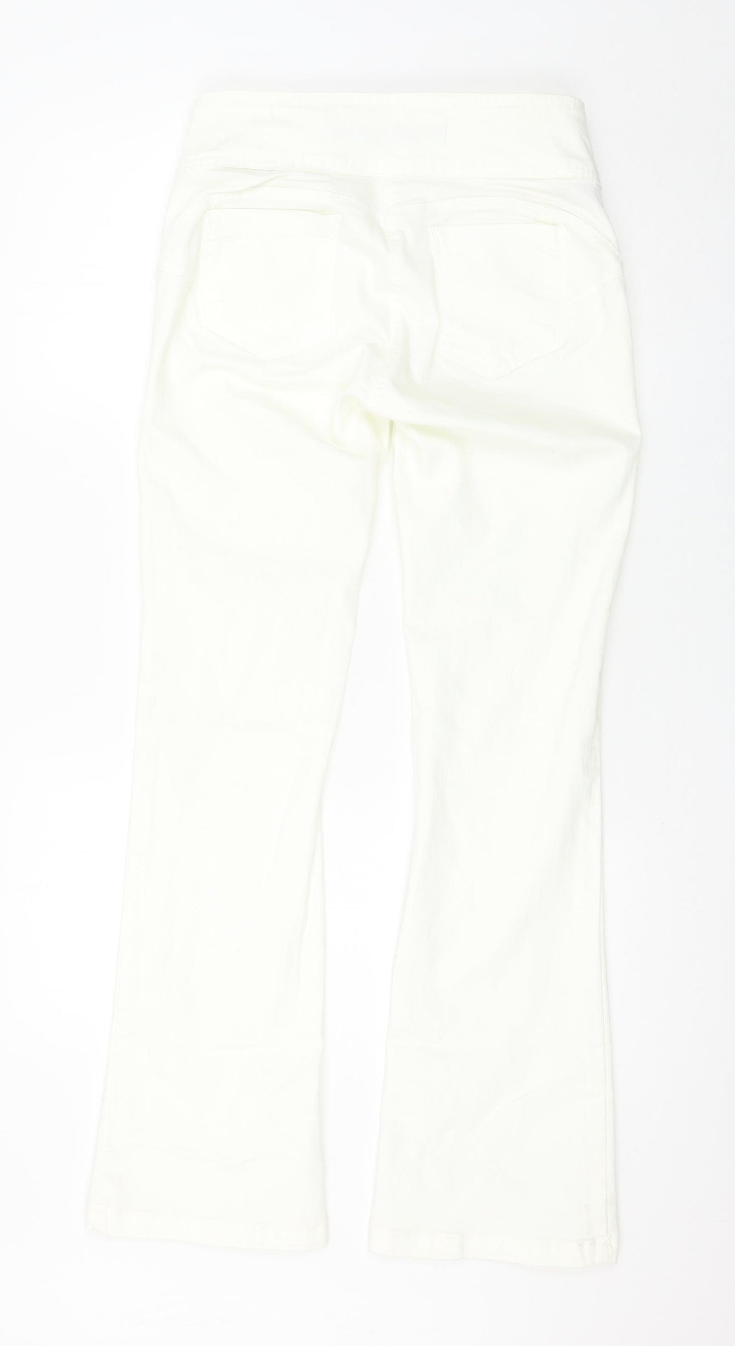 NEXT Womens White   Bootcut Jeans Size 12 L32 in