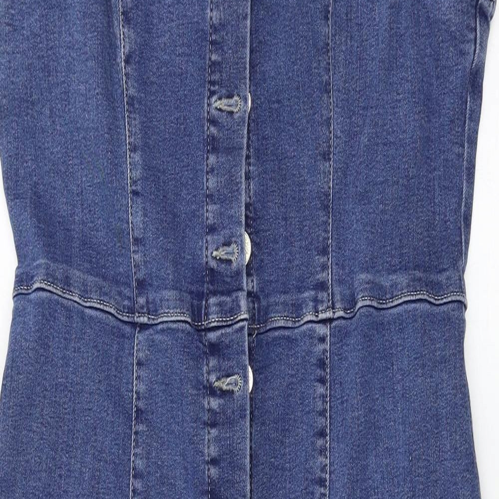 Denim & Co. Womens Blue   Tank Dress  Size 16
