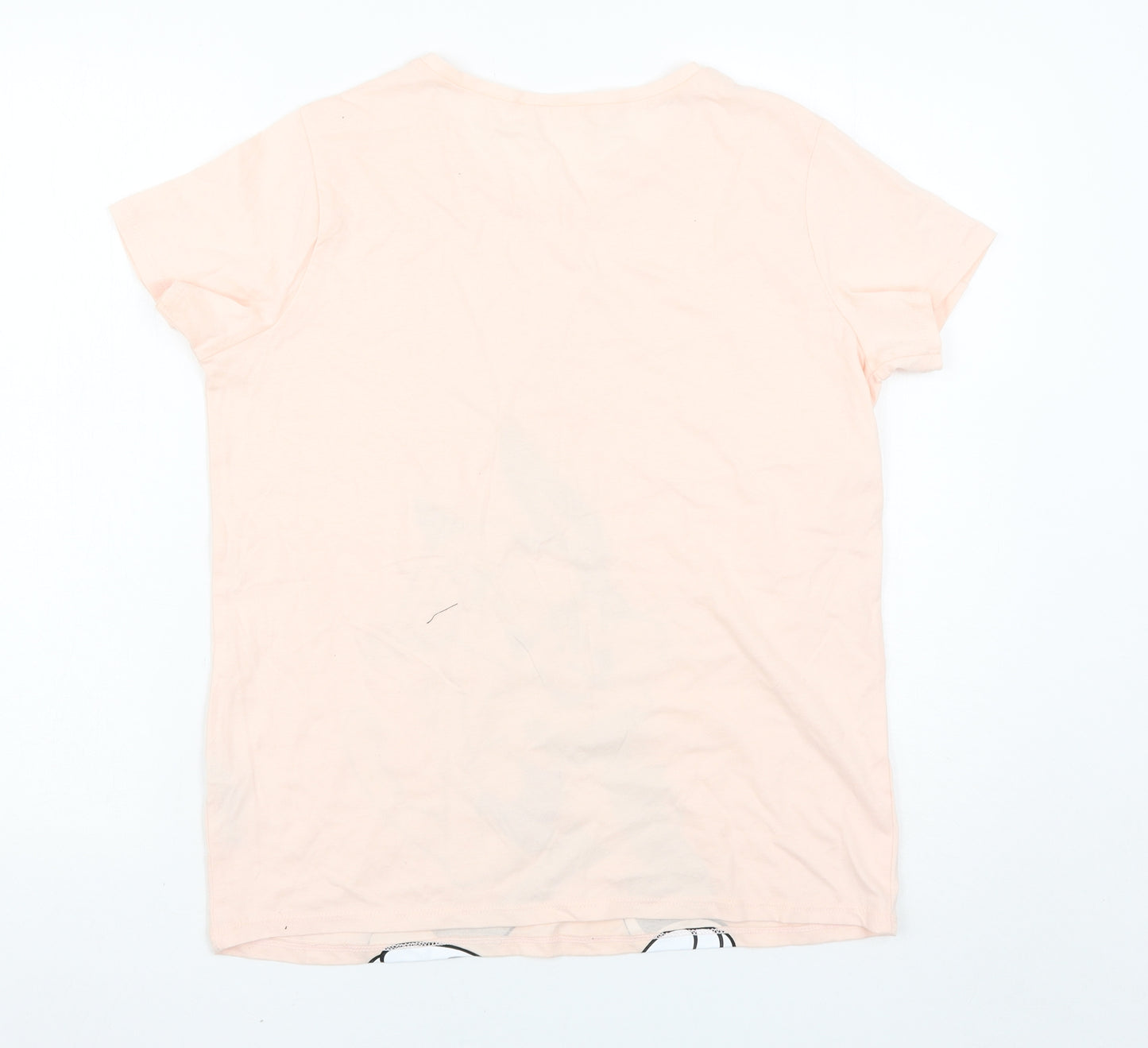 George Womens Pink Solid  Top Pyjama Top Size 10  - Looney Tunes
