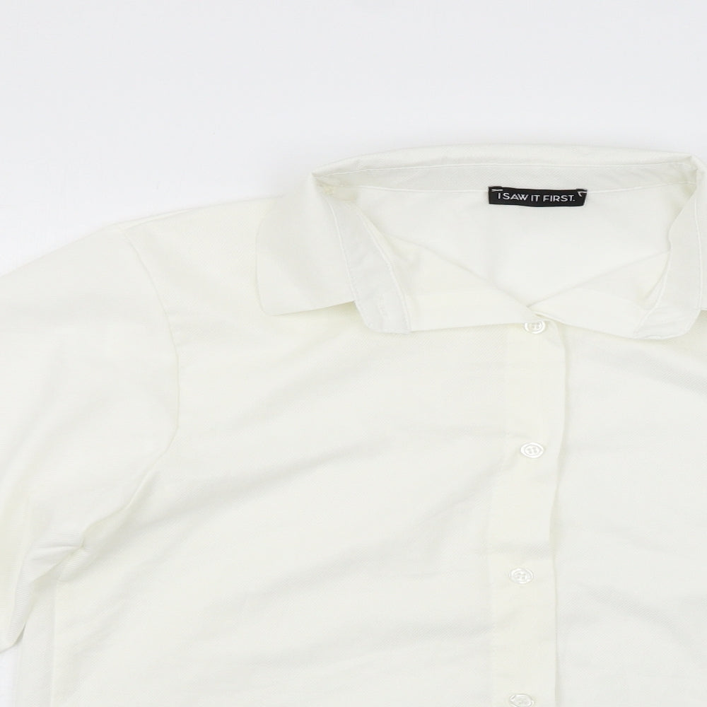 I SAW IT FIRST Womens White   Basic Blouse Size 8