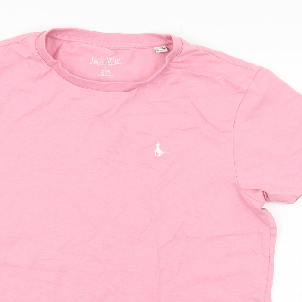 Jack Willis Womens Pink   Basic T-Shirt Size 6
