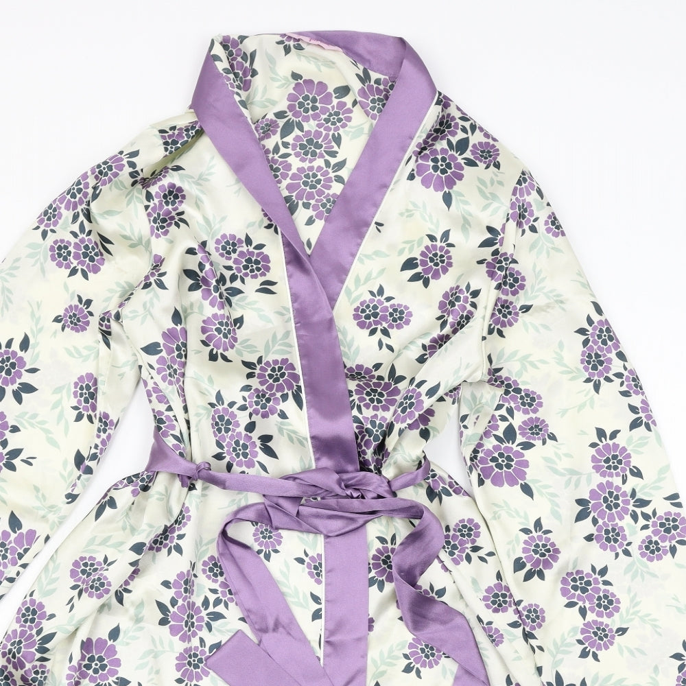 Marks and Spencer Womens Purple Floral  Top Robe Size 10