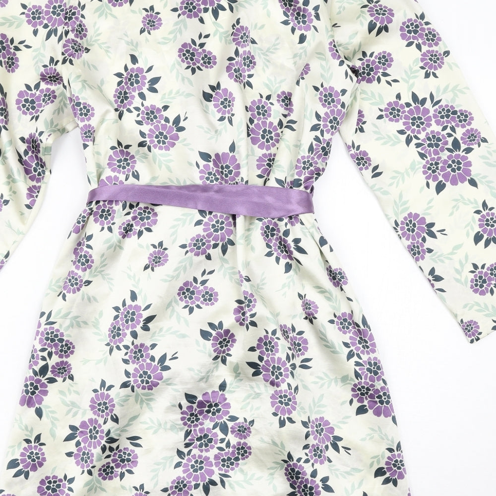 Marks and Spencer Womens Purple Floral  Top Robe Size 10