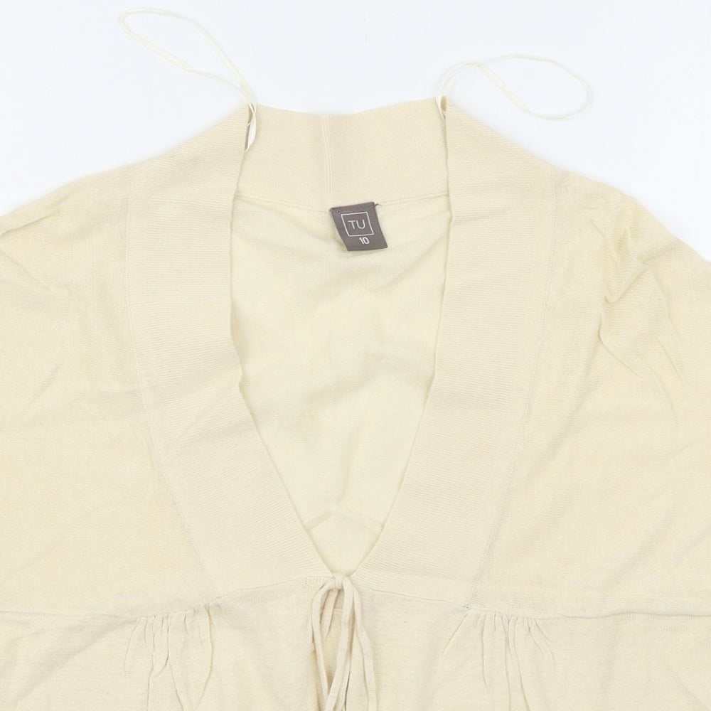 TU Womens Beige   Cardigan Jumper Size 10