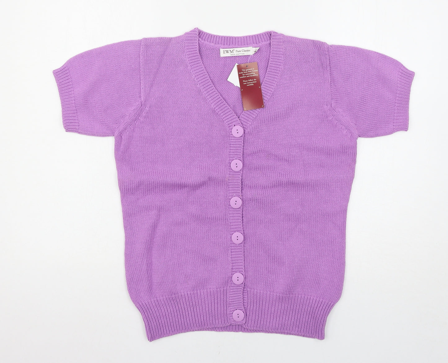 EWM Womens Purple   Cardigan Jumper Size S