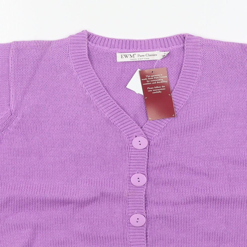 EWM Womens Purple   Cardigan Jumper Size S