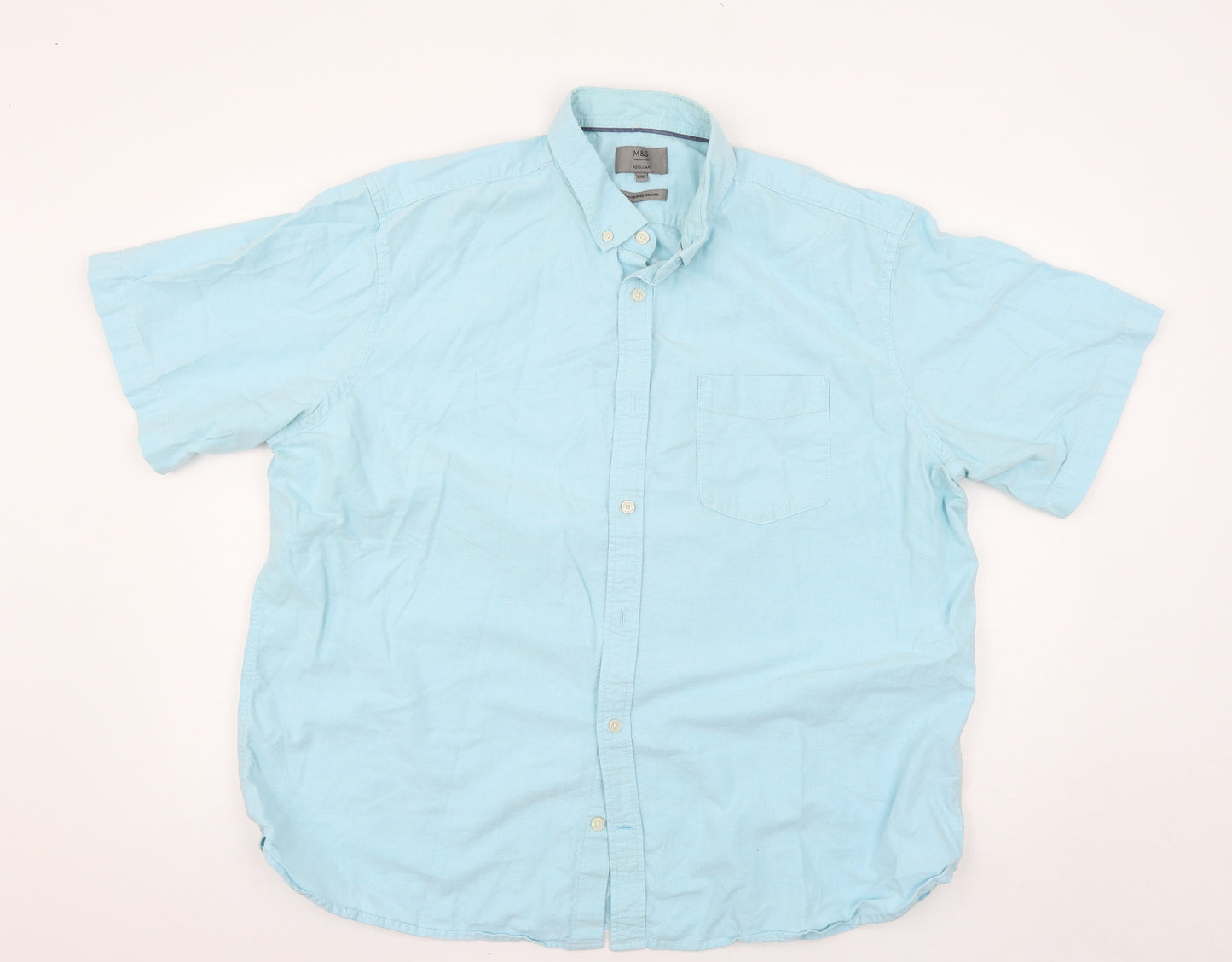 Marks and Spencer Mens Blue    Button-Up Size 2XL