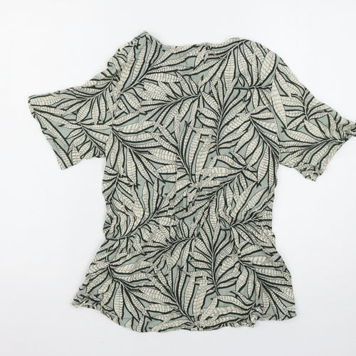 Primark Womens Green Floral  Basic Blouse Size 8