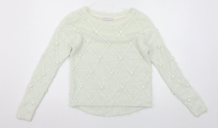 Red Herring Womens White Pullover Jumper Size 10