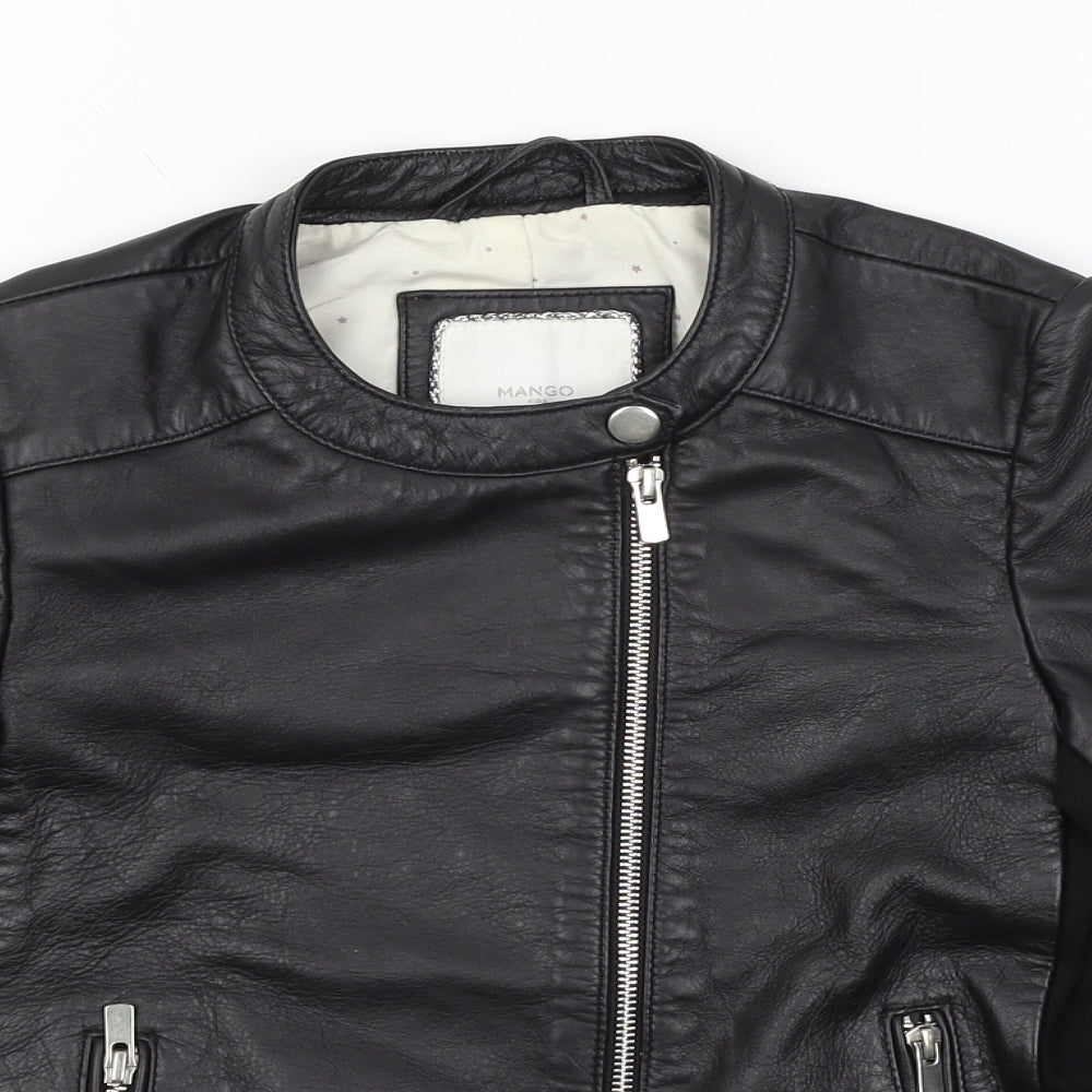 Mango Girls Black   Jacket  Size 9-10 Years