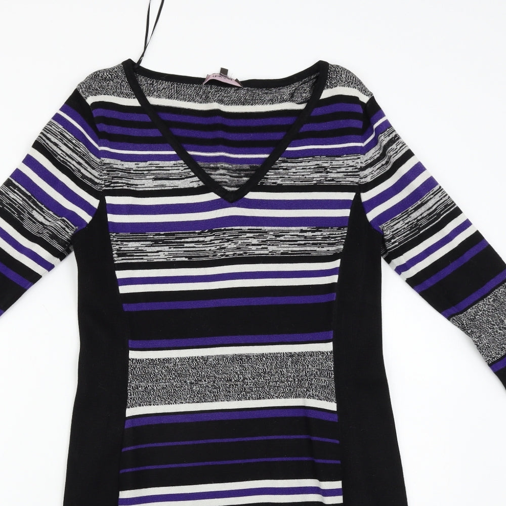 Phase Eight Womens Multicoloured Striped  Jumper Dress  Size 12