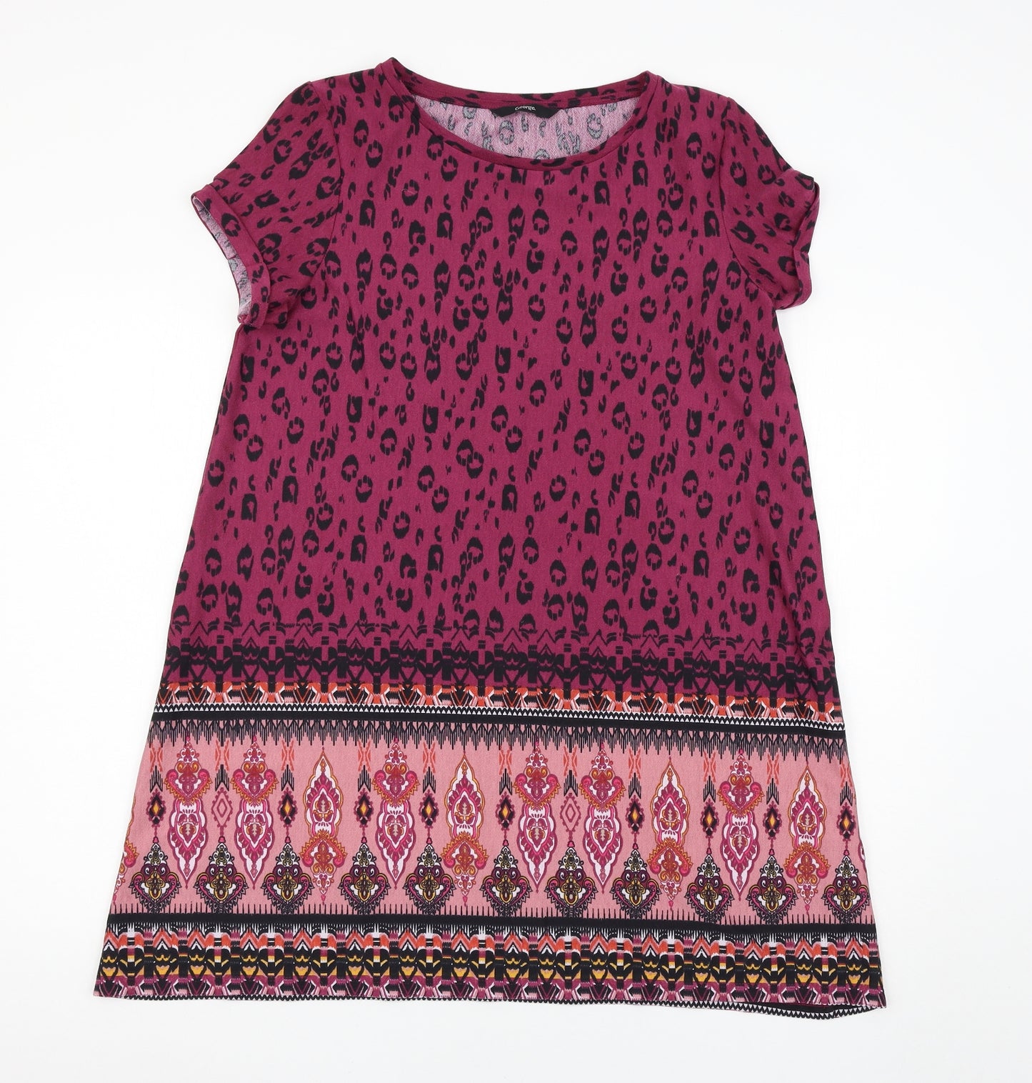 George Womens Multicoloured Argyle/Diamond  T-Shirt Dress  Size 14