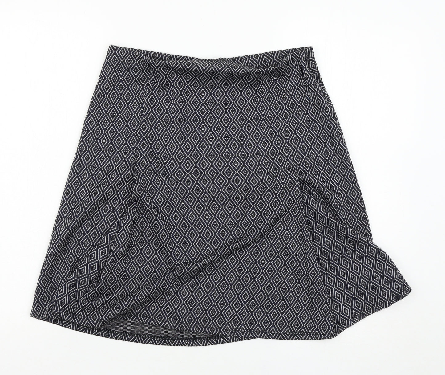 George Womens Black Argyle/Diamond  Mini Skirt Size 12
