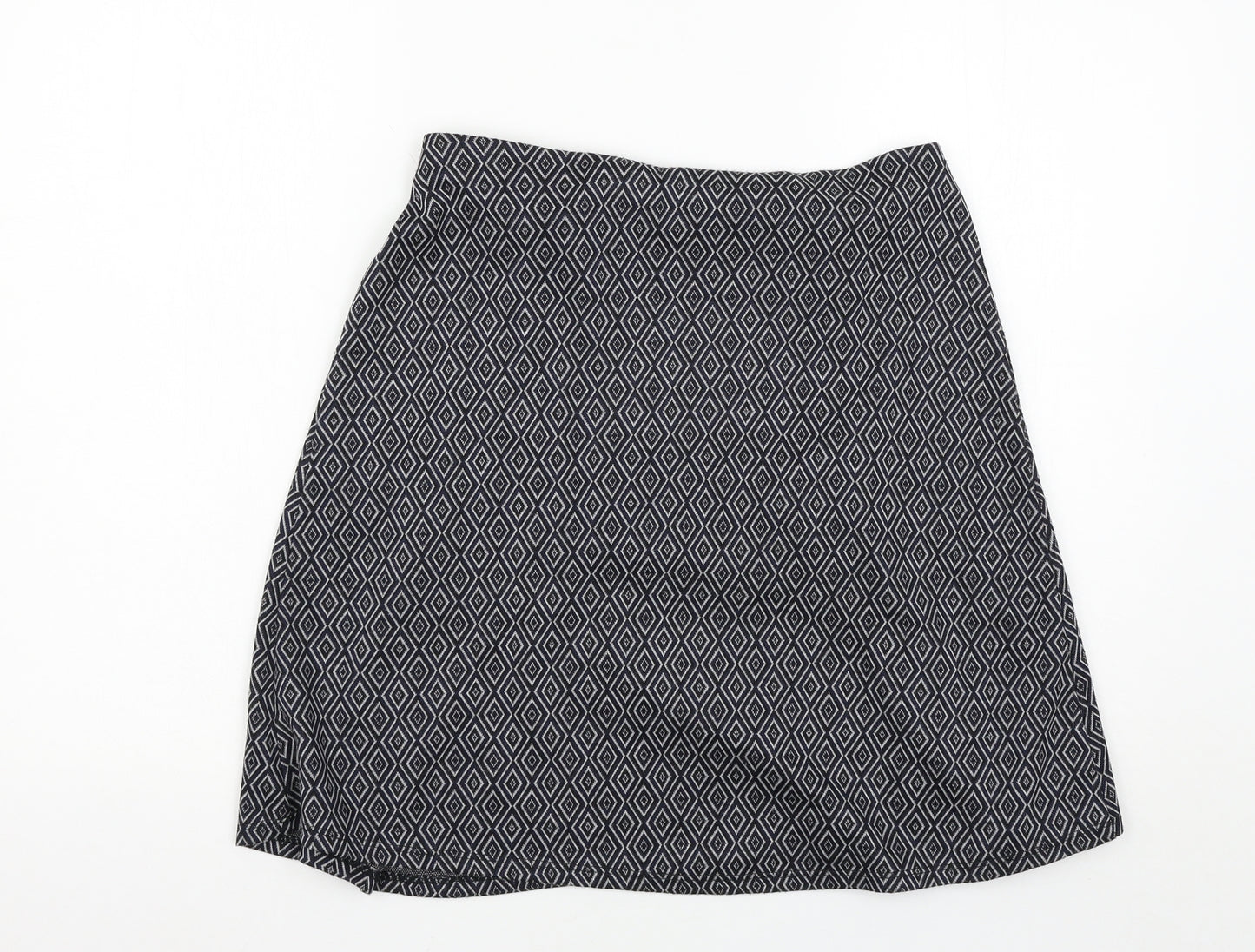 George Womens Black Argyle/Diamond  Mini Skirt Size 12