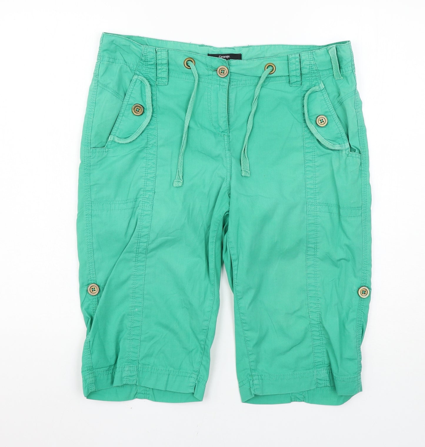 George Womens Green   Cropped Trousers Size 10