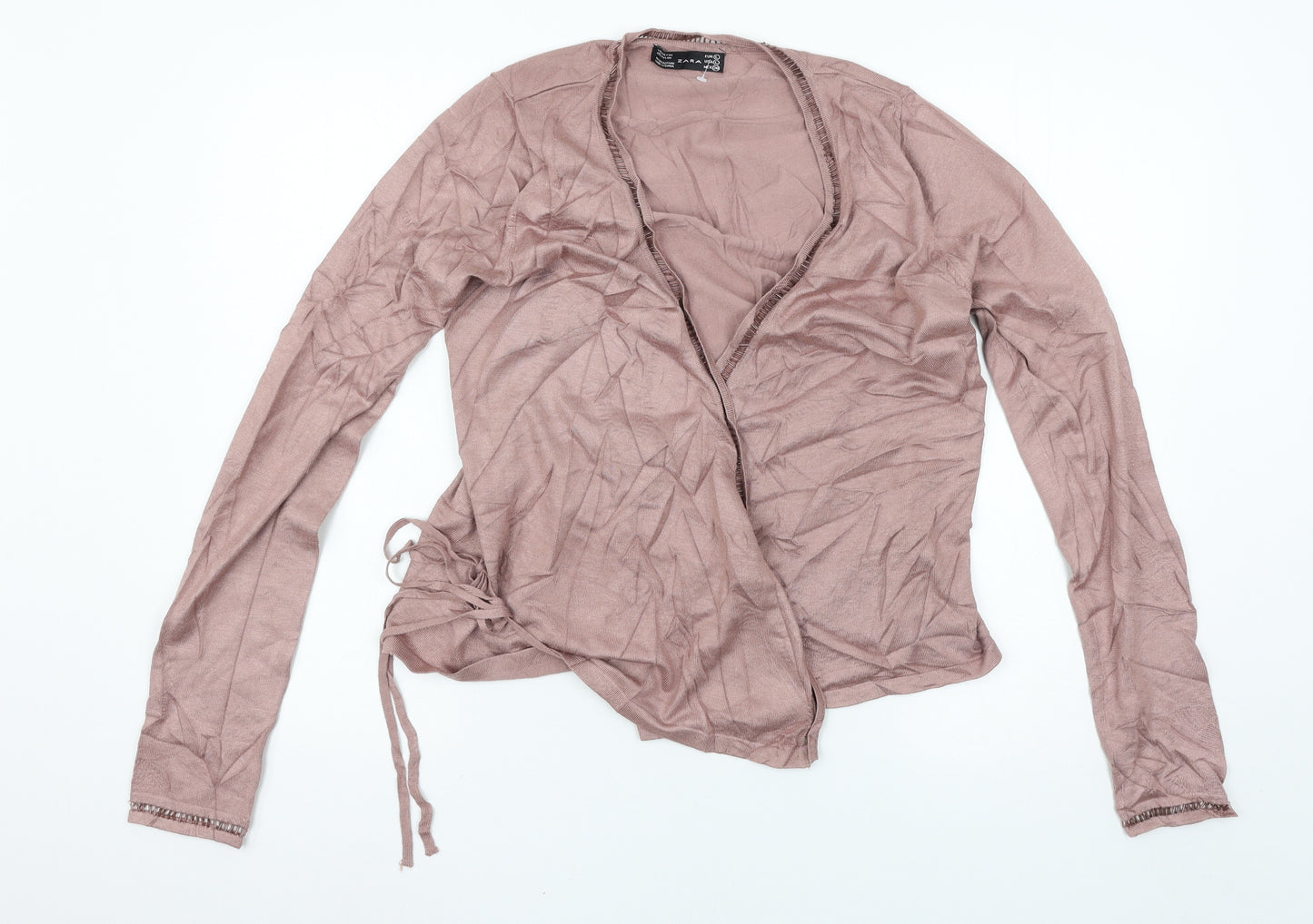 Zara Womens Pink   Cardigan Jumper Size L