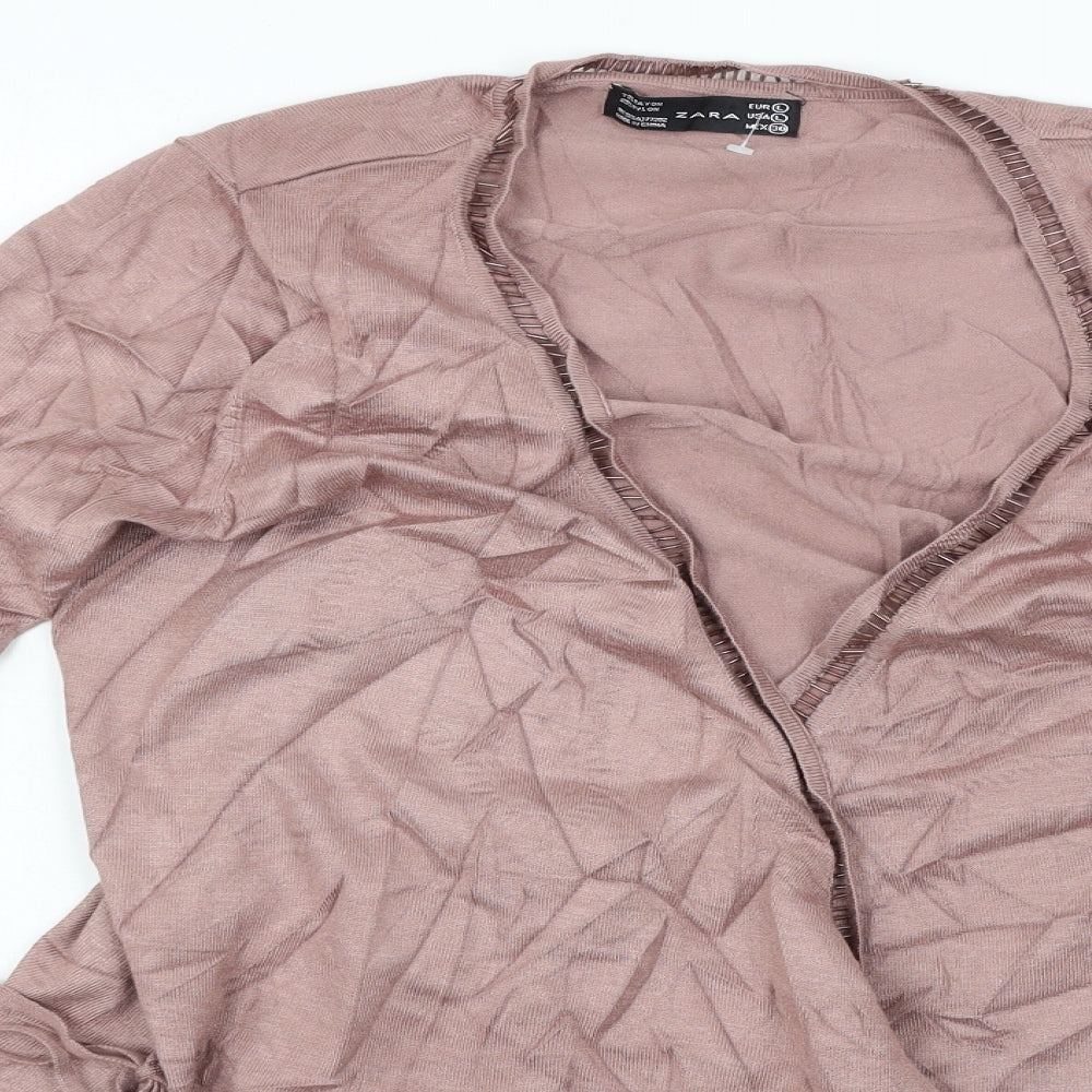 Zara Womens Pink   Cardigan Jumper Size L