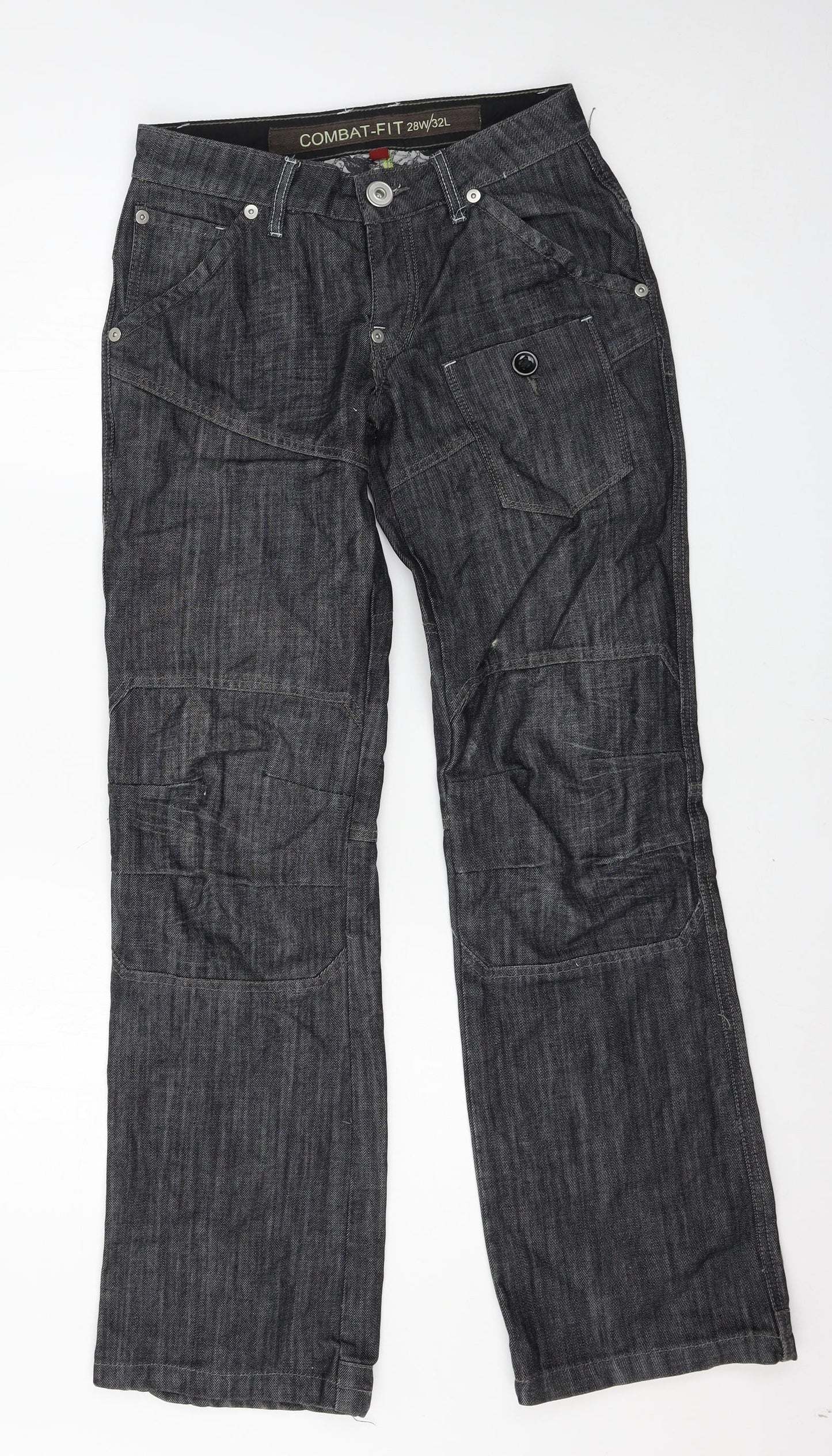 Denim & Co. Womens Black   Straight Jeans Size 28 L32 in