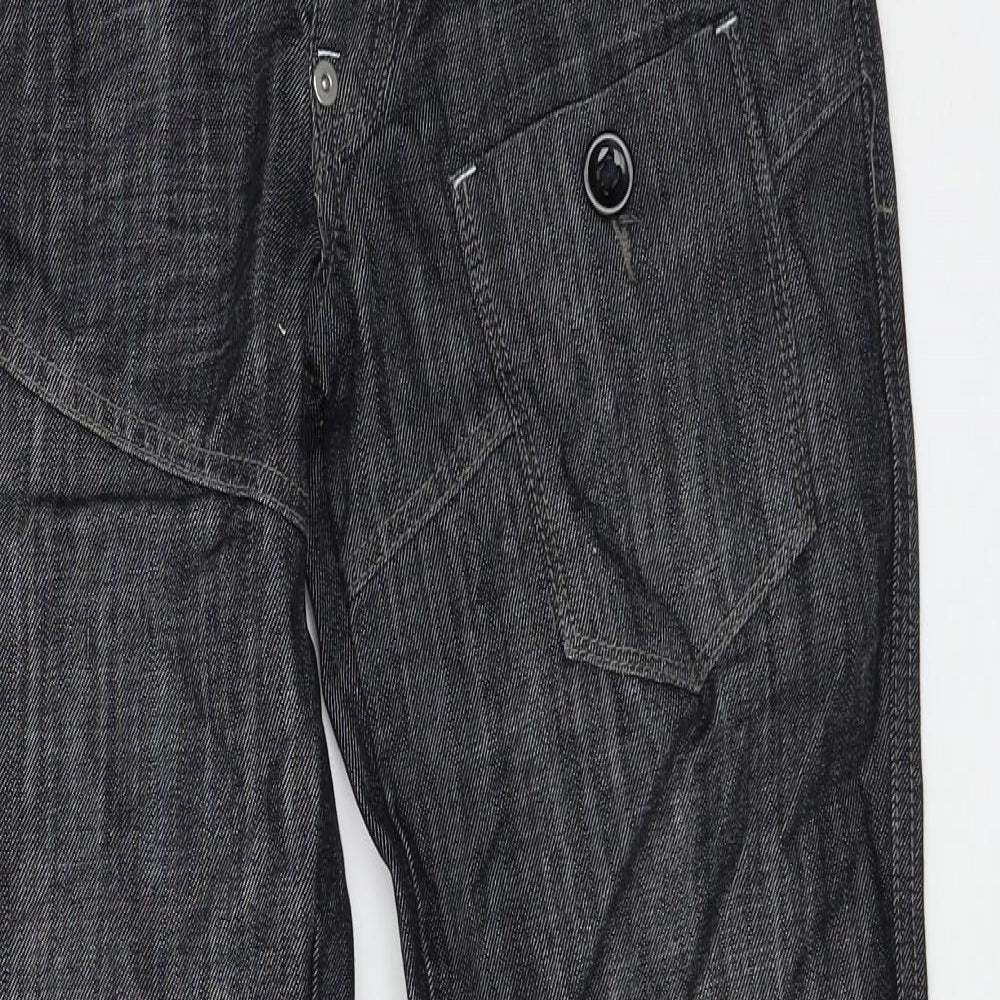 Denim & Co. Womens Black   Straight Jeans Size 28 L32 in