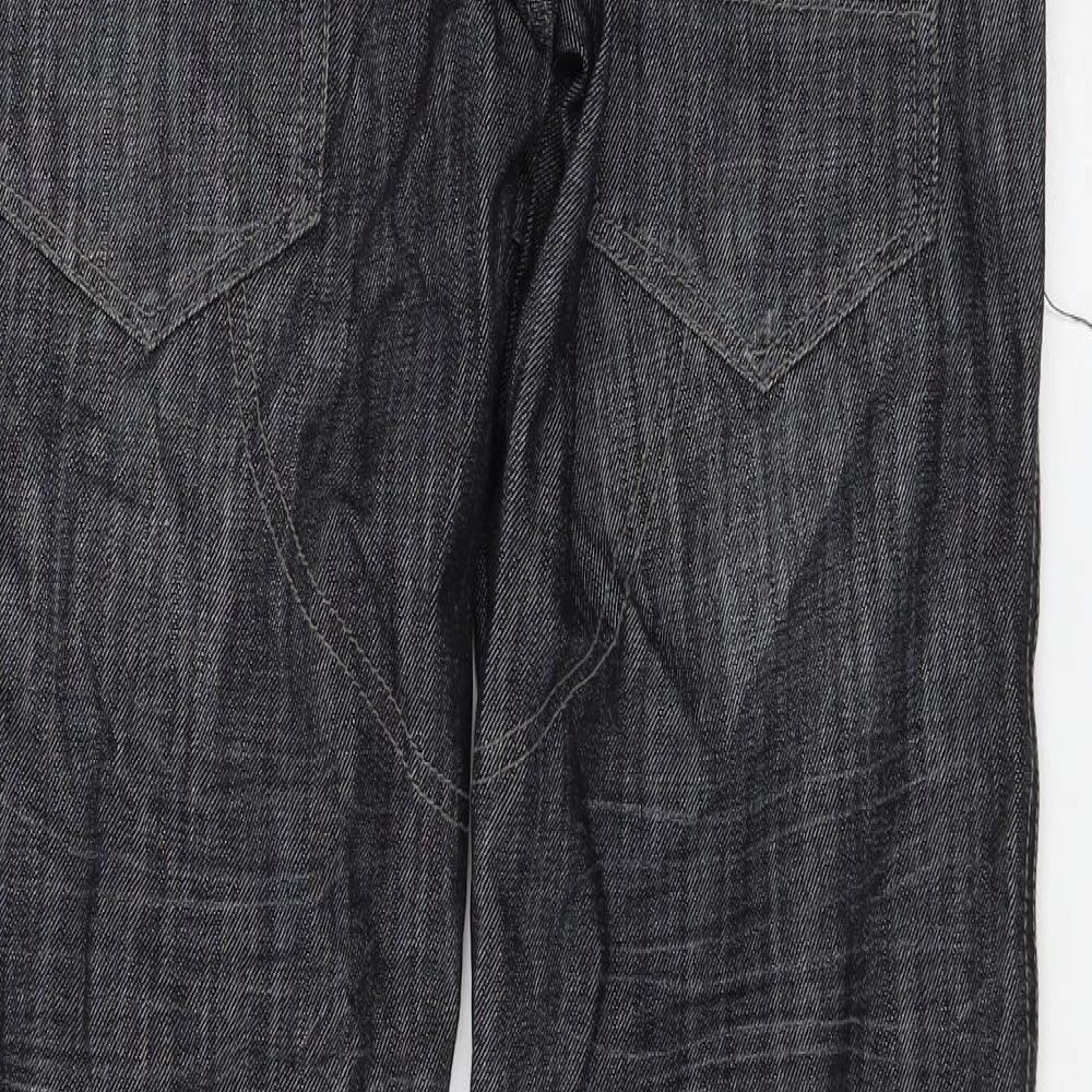 Denim & Co. Womens Black   Straight Jeans Size 28 L32 in