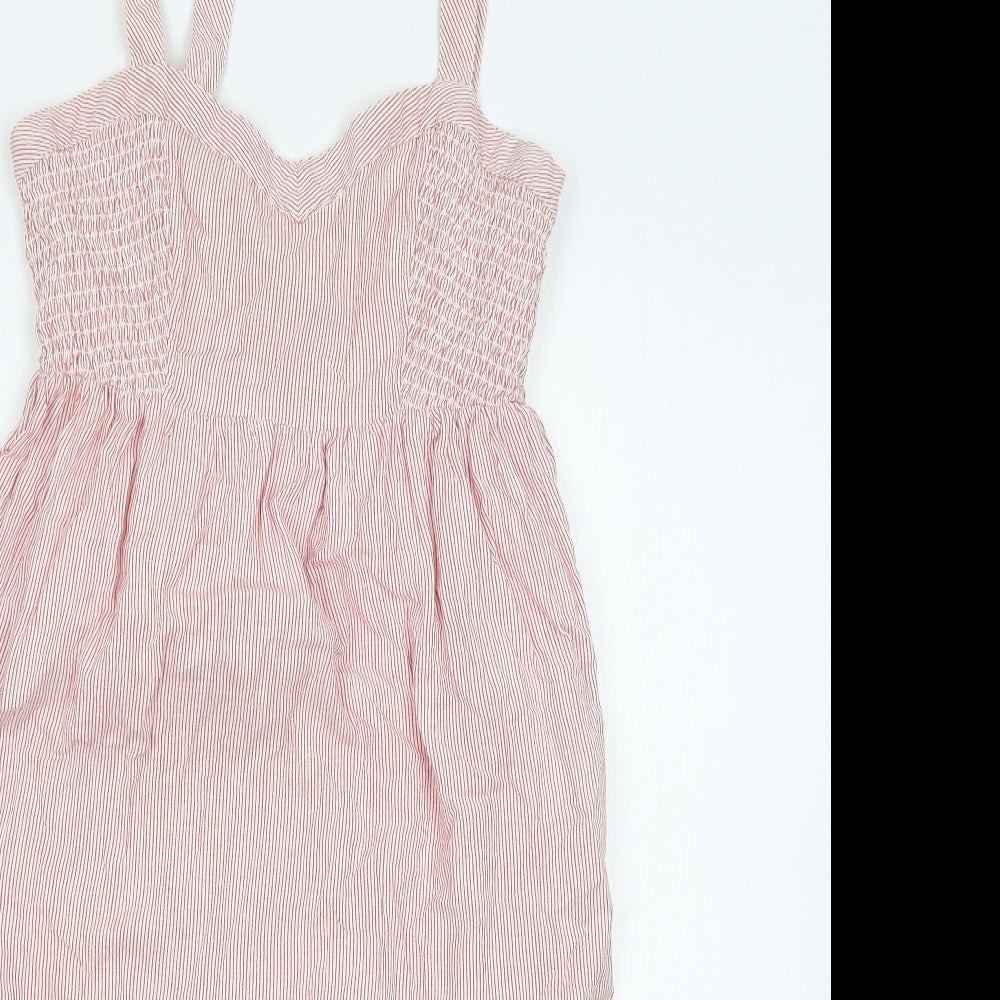 George Womens Pink Striped  Tank Dress  Size 12