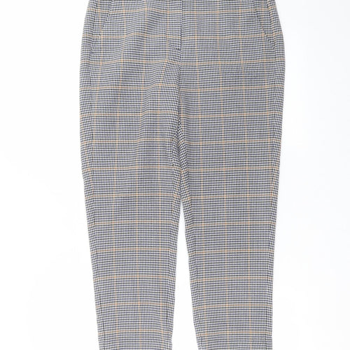 Marks and Spencer Womens Blue Check  Trousers  Size 10 L25 in