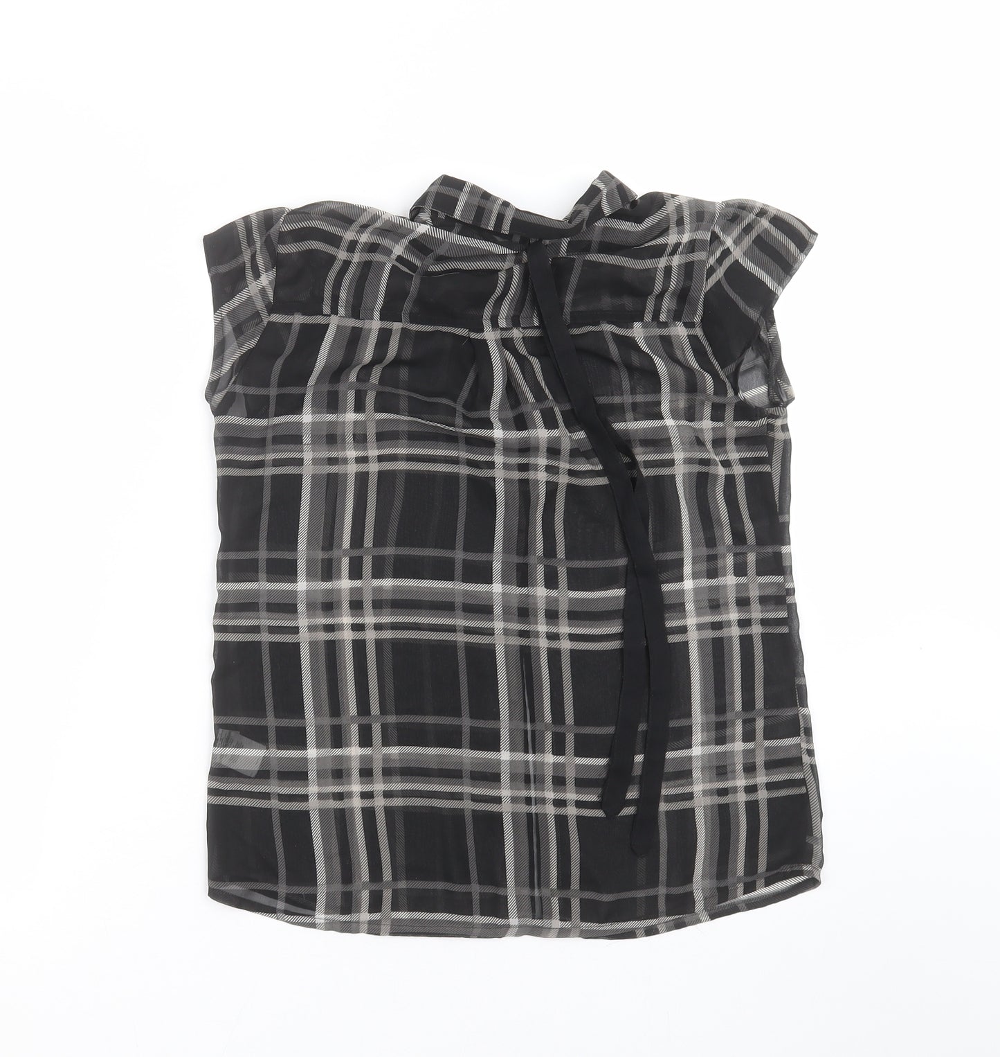 Primark Womens Black Check  Basic Blouse Size 8