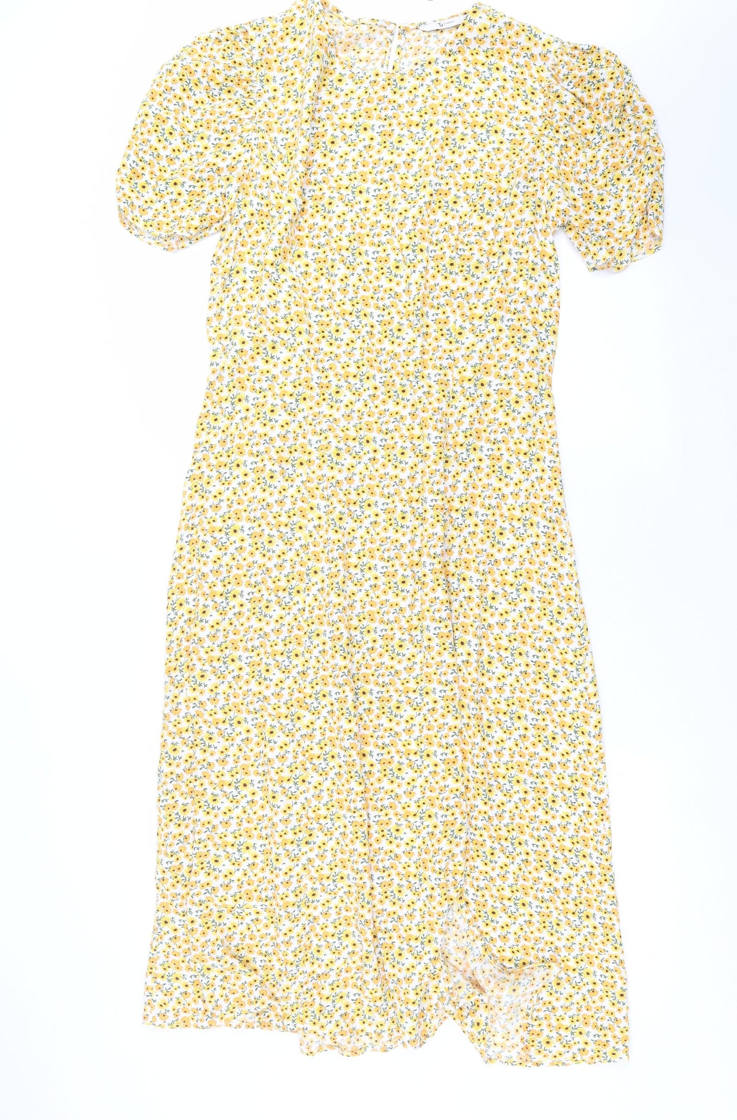 TU Womens Yellow Floral  Maxi  Size 14