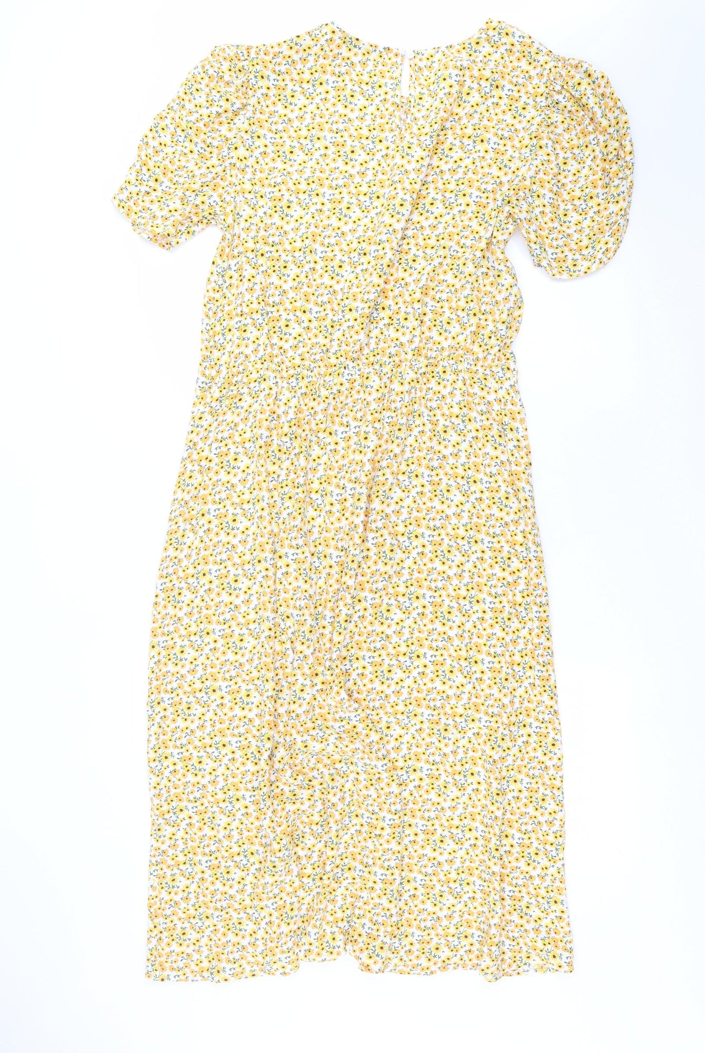 TU Womens Yellow Floral  Maxi  Size 14