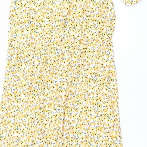 TU Womens Yellow Floral  Maxi  Size 14
