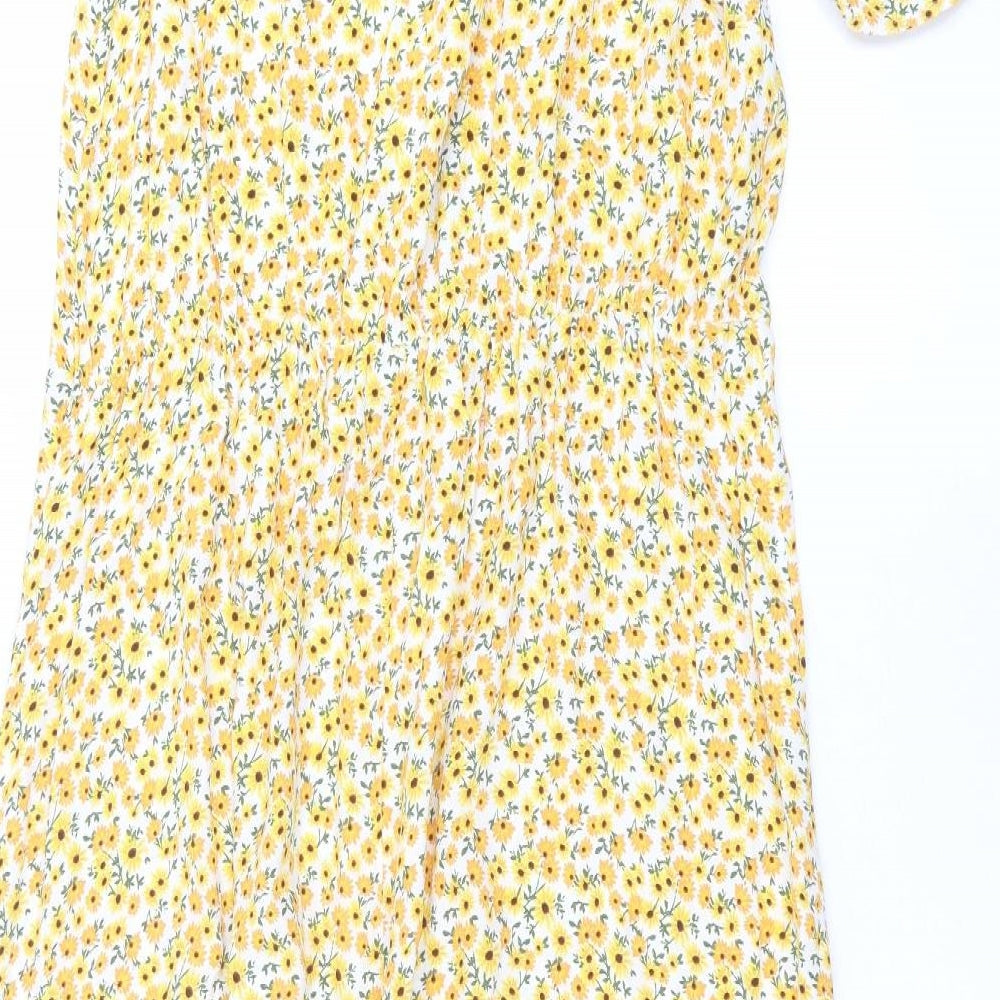 TU Womens Yellow Floral  Maxi  Size 14