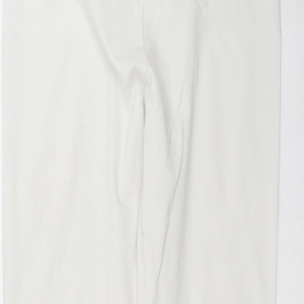 George Womens White Floral   Leggings Size 14 L25 in - crochet detail