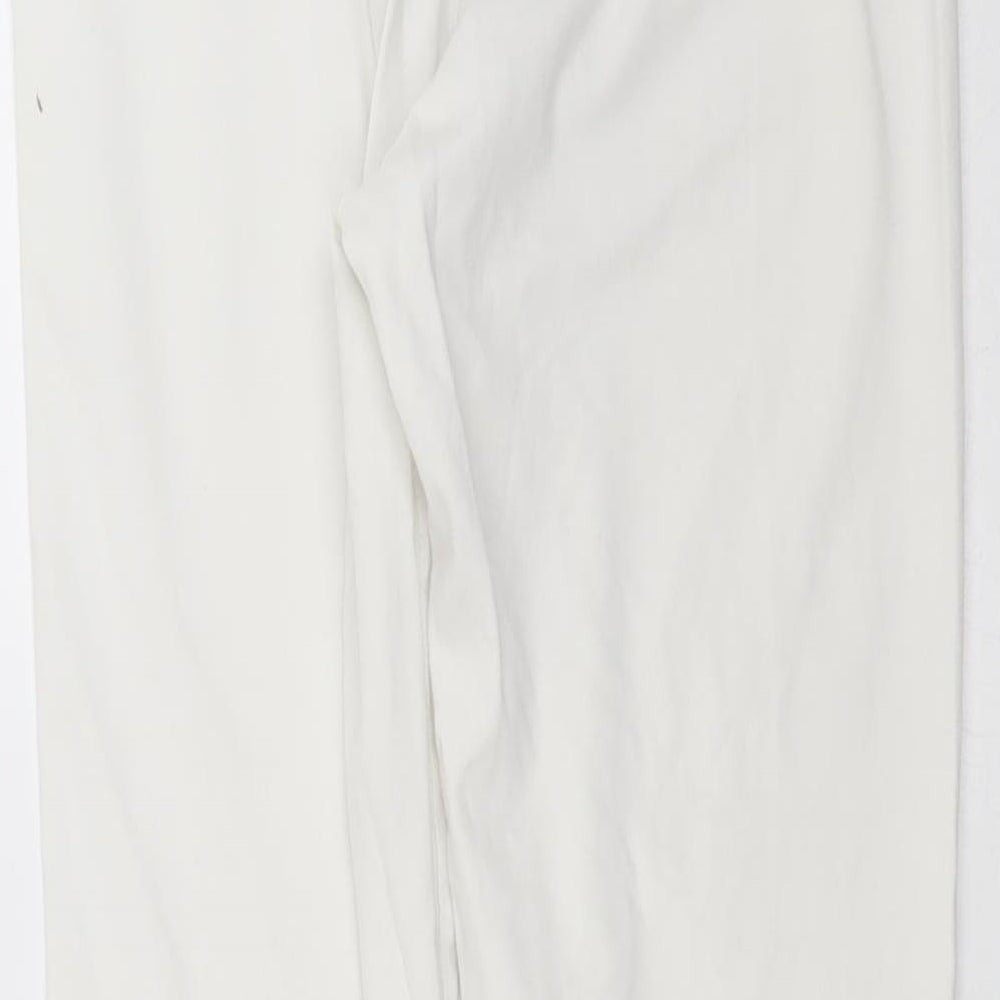 George Womens White Floral   Leggings Size 14 L25 in - crochet detail