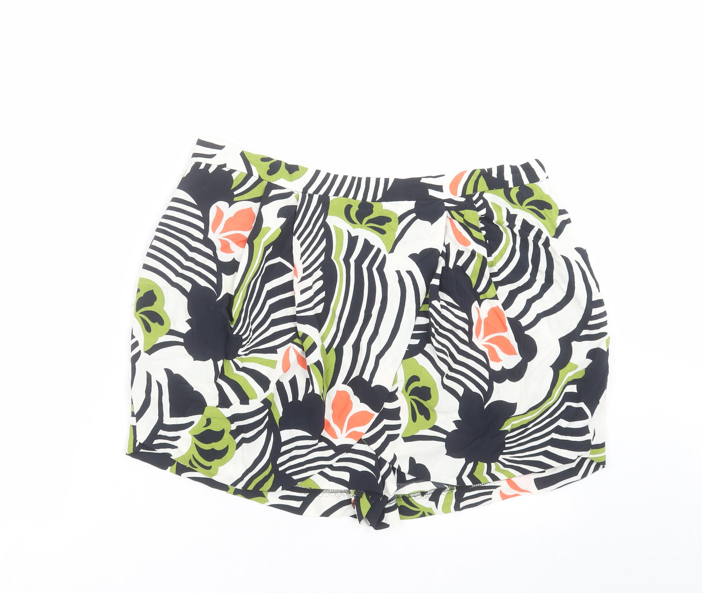 River Island Womens Ivory Floral  Hot Pants Shorts Size 14