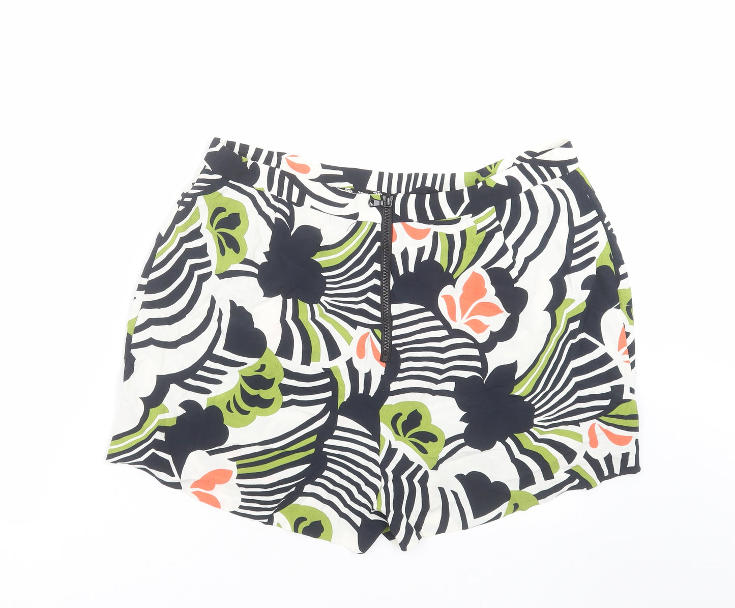 River Island Womens Ivory Floral  Hot Pants Shorts Size 14