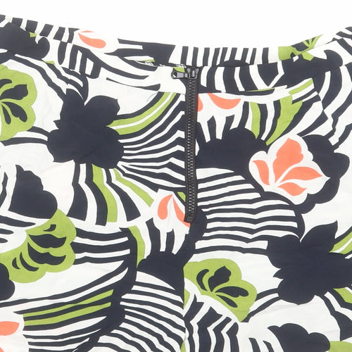 River Island Womens Ivory Floral  Hot Pants Shorts Size 14
