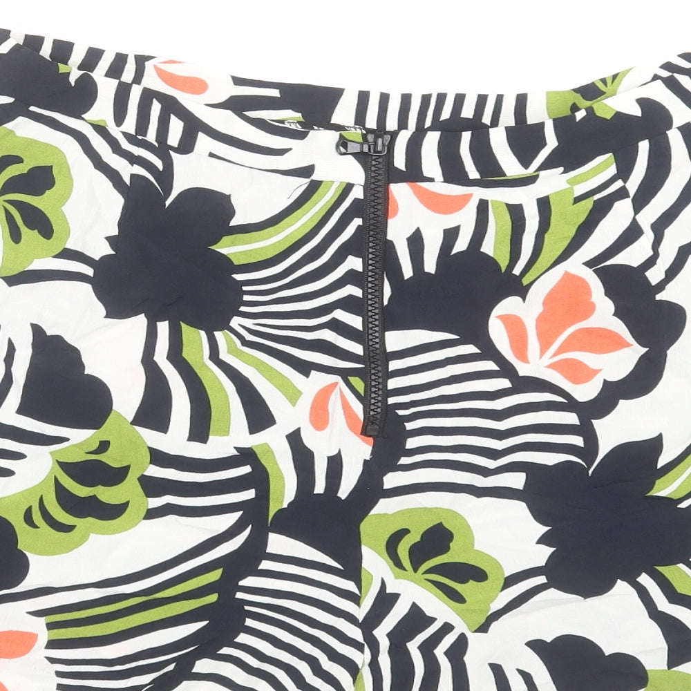 River Island Womens Ivory Floral  Hot Pants Shorts Size 14