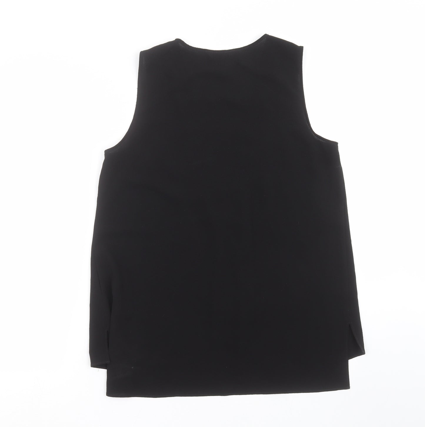 Nutmeg Womens Black   Basic Blouse Size 14  - lace trim