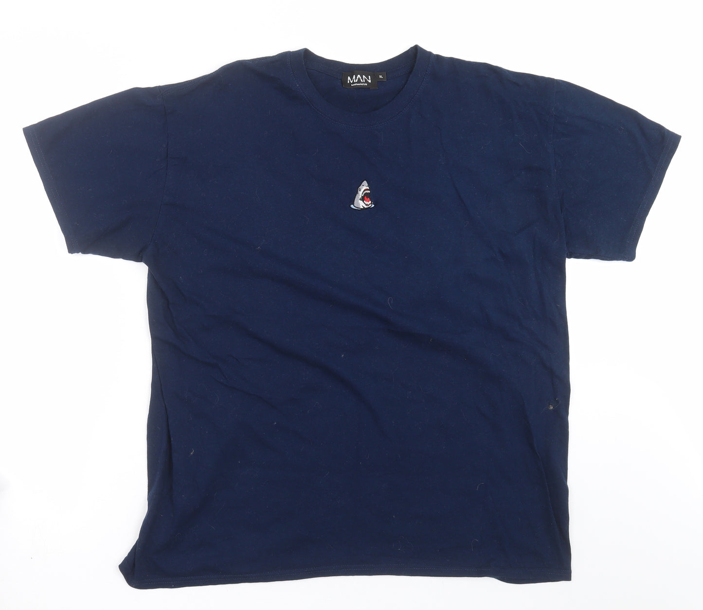 BOOHOO MAN Mens Blue    T-Shirt Size XL  - shark