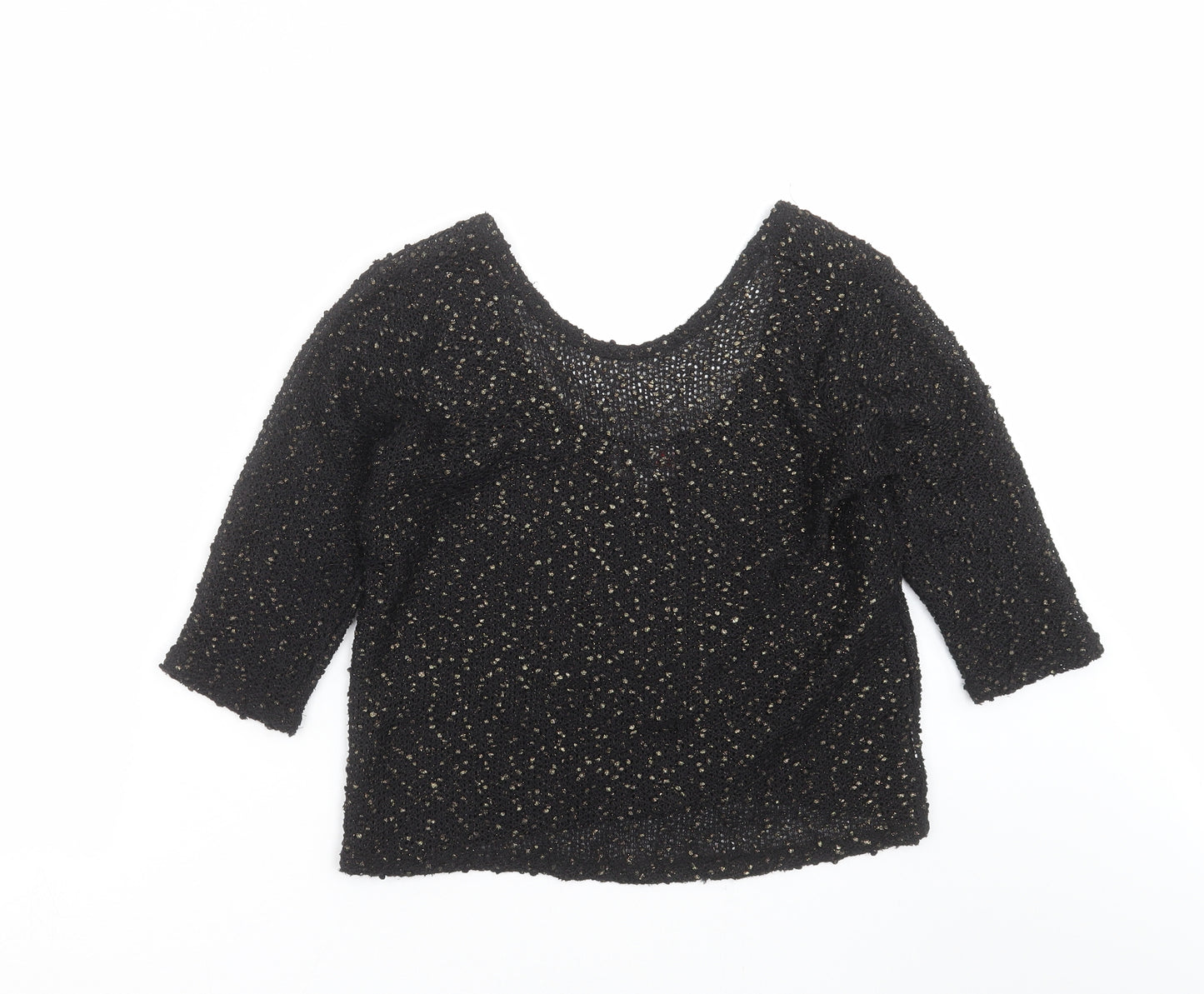River Island Womens Black  Knit Pullover Jumper Size 12