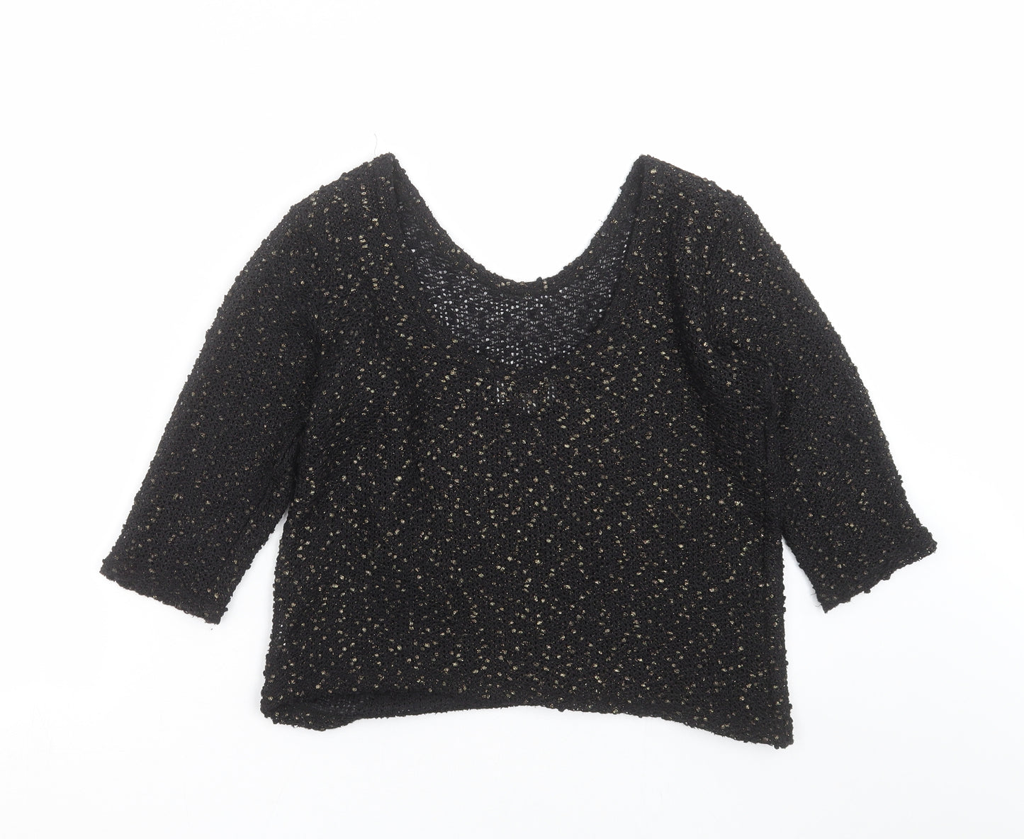 River Island Womens Black  Knit Pullover Jumper Size 12