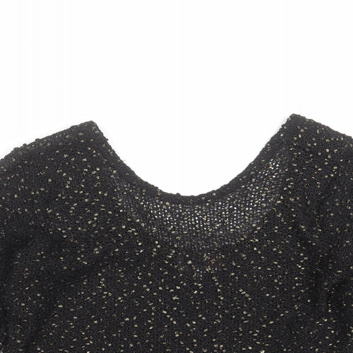 River Island Womens Black  Knit Pullover Jumper Size 12