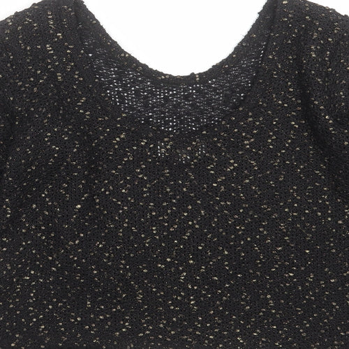 River Island Womens Black  Knit Pullover Jumper Size 12