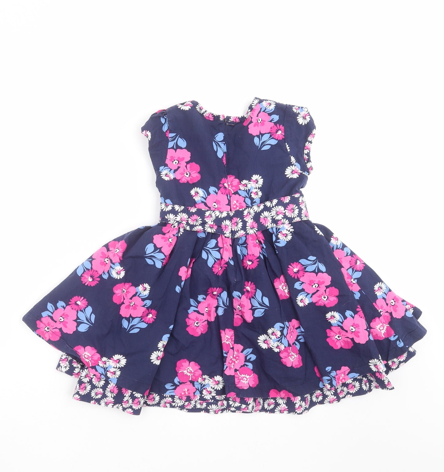 Pumpkin Patch Girls Blue Floral  Fit & Flare  Size 4 Years