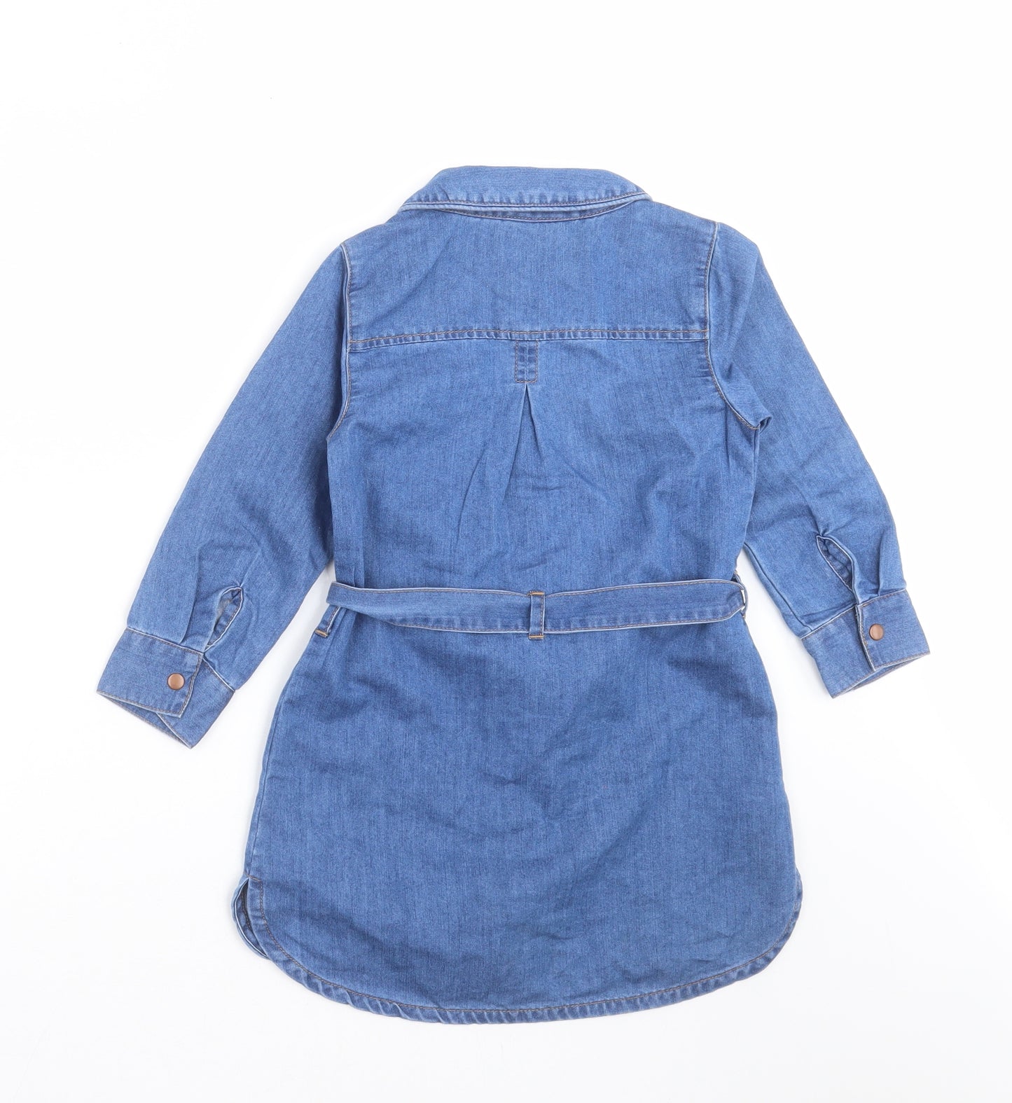 NEXT Girls Blue  Denim Shirt Dress  Size 4 Years